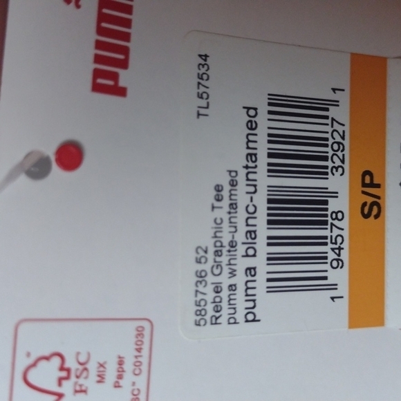 Puma Rebel Graphic Tee - Size Small - NWT - Picture 4 of 5